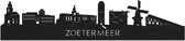 Skyline Zoetermeer Zwart hout - 120 cm - Woondecoratie design - Wanddecoratie met LED verlichting