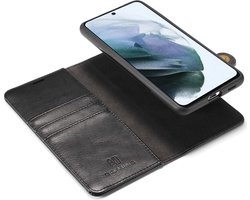 Hoesje 2-in-1 Book Case en Back Cover Zwart Geschikt voor Samsung Galaxy S21 FE