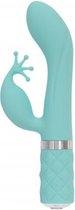 Bundle - Pillow Talk - Pillow Talk - Kinky Rabbit & G-Spot Vibrator - Turquoise met glijmiddel