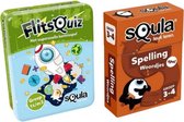 Spellenbundel - Squla - 2 stuks - Flitsquiz Groep 1 2 3 - Spelling Kaartspel (Groep 3&4)