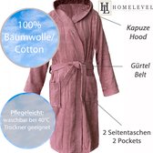 HOMELEVEL Badstof Badjas 100% Katoen Dames Heren Roze Maat 3XL