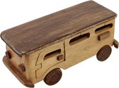 Beelden - Bus - Hout - Bruin - 16x8x8 cm - Indonesie - Sarana - Fairtrade