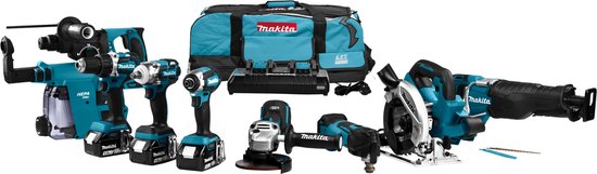 Makita DLX8026TW1 Accu Combiset 8-delig 18V 5.0Ah in Trolley Tas