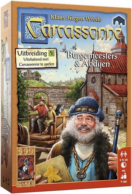 Thumbnail van een extra afbeelding van het spel Spellenbundel - 2 Stuks - Carcassonne Burgemeesters en Abdijen & Graaf, Koning en Consorten