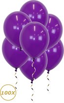 Paarse Helium Ballonnen 2024 NYE Verjaardag Versiering Feest Versiering Ballon Halloween Paars Decoratie - 100 Stuks