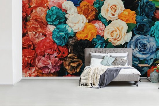 Papier peint - Papier peint photo Wallpaper Wall - Roses - Abstrait - Largeur 430 cm x hauteur 240 cm
