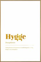 JUNIQE - Poster met kunststof lijst Hygge gouden -40x60 /Goud & Wit