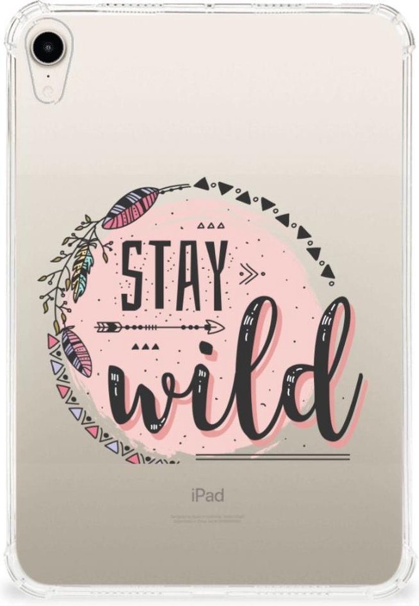 Tablettas Apple iPad mini 6 (2021) Hoes Boho Stay Wild met doorzichte zijkanten