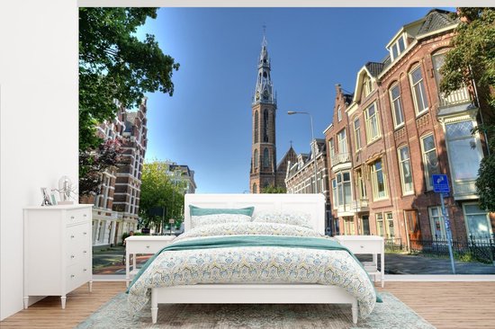 Papier peint photo en vinyle - Cathédrale au centre de Groningen largeur 405 cm x hauteur 260 cm - Tirage photo sur papier peint (disponible en 7 tailles)