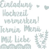 Sizzix Thinlits Snijmal - Duitse Set - Hochzeit - 1s