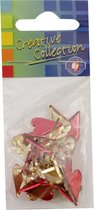 Brads 11mm 25x heart met.red