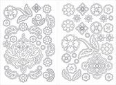 Hobbyverf - Martha Stewart outline paintable cling ornate flowers