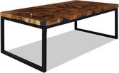 Salontafel teakhars 110x60x40 cm zwart en bruin