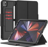 iPad Pro 11 2021/2020 / iPad Air 2020/2022 Hoes - Multi Hybrid Book Case - Zwart - Sleep/Wake functie – 3 Lagen Bescherming