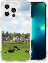 Shockproof Case Geschikt voor 13 Pro Telefoon Hoesje met doorzichtige rand Hollandse Koeien