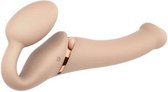 Strap-On-Me Vibrerende Strapless Strapon | Voorbinddildo met 3 motoren - beige - medium