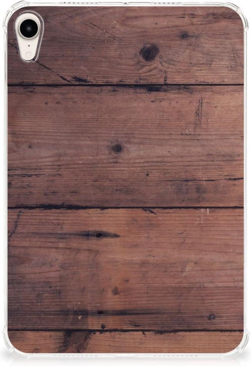 Apple iPad mini 6 (2021) Silicone Tablet Hoes Old Wood
