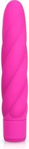 EasyToys - Klassieke siliconen vibrator met gedraaide schacht, zachte geribbelde textuur en ronde kop voor heerlijke hoogtepunten - Roze