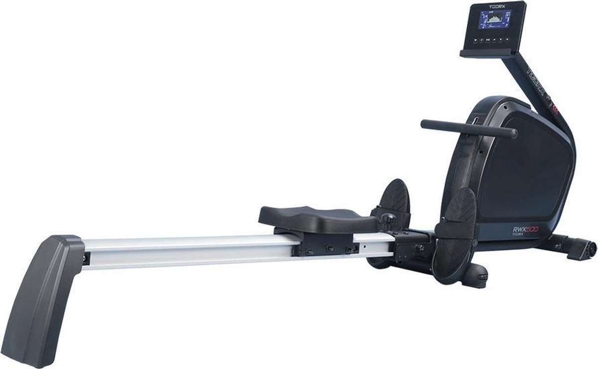 Toorx Fitness RWX-500 Roeitrainer met magnetisch remsysteem - Hartslagfunctie - Inklapbaar - Roeitrainers - Grijs