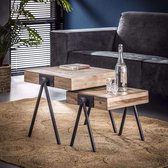 Yels Tonko Salontafel Set Bruin Teakhout