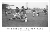 Walljar - FC Utrecht - FC Den Haag '71 - Zwart wit poster met lijst