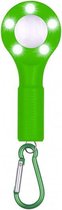 loep met zaklamp en karabijnhaak 13 cm groen
