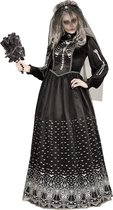 Widmann - Spook & Skelet Kostuum - Skelet Bruid Caroletta - Vrouw - zwart - Small - Carnavalskleding - Verkleedkleding