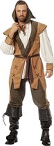 Wilbers - Middeleeuwen & Renaissance Kostuum - Sherwood Hero - Man - bruin - Maat 56 - Carnavalskleding - Verkleedkleding