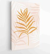 Canvas schilderij - Summer tropical wall arts vector. Palm leaves, coconut leaf, monstera leaf, line arts 2 -    – 1922510711 - 80*60 Vertical