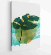 Canvas schilderij - Botanical and gold abstract wall arts vector collection 4 -    – 1894764850 - 115*75 Vertical