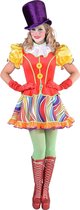 Magic By Freddy's - Clown & Nar Kostuum - Grappige Circus Clown Regenboog - Vrouw - multicolor - Extra Small - Carnavalskleding - Verkleedkleding