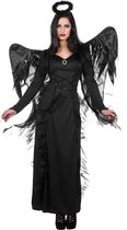 Engel Kostuum | Zwarte Engel Verdoemenis | Vrouw | Maat 46-48 | Halloween | Verkleedkleding