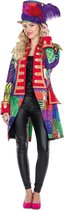 PartyXplosion - Circus Kostuum - Patchwork Jas Dompteur Afrika Vrouw - multicolor - Maat 38 - Carnavalskleding - Verkleedkleding