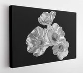 Canvas schilderij - Silver flower  -    610163204 - 80*60 Horizontal