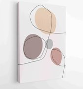 Canvas schilderij - Earth tones organic shape Art design for poster, print, cover, wallpaper, Minimal and natural wall art. 2 -    – 1868903749 - 50*40 Vertical