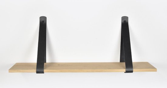 EUGAD Wandplank Wandboard Set van 3 hangrekken houtboard modern 0049QJ-3, wit, 60 x 22,9 x 3,8 cm