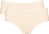 Sloggi dames Basic Midi GO organische slip 2-pack  - Creme  - M