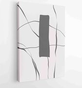 Canvas schilderij - Abstract organic shape Art design for poster, print, cover, wallpaper, Minimal and natural wall art. Vector illustration. 1 -    – 1834428157 - 40-30 Vertical