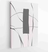Canvas schilderij - Abstract organic shape Art design for poster, print, cover, wallpaper, Minimal and natural wall art. Vector illustration. 1 -    – 1834428157 - 80*60 Vertical