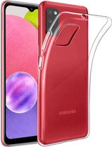 Hoesje Geschikt Voor Samsung Galaxy A03s hoesje - Galaxy A03S case - Transparant hoesje Hoesje Geschikt Voor Samsung Galaxy A03s - Siliconen hoesje - Transparant