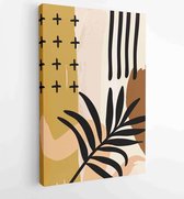 Canvas schilderij - Abstract organic shape Art design for poster, print, cover, wallpaper, Minimal and natural wall art. 4 -    – 1852841056 - 115*75 Vertical