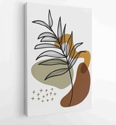 Canvas schilderij - Botanical and gold abstract wall arts vector collection. 4 -    – 1880160745 - 80*60 Vertical