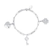 Di Lusso - Armband Perpignan - Zirkonia's - Zilver 925 - Dames - 20 cm