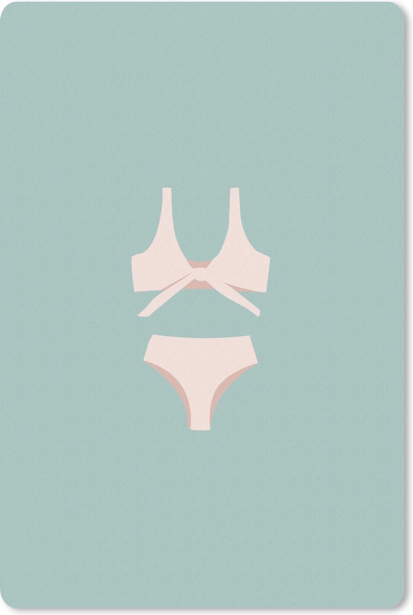 Muismat - Mousepad - Zomer - Bikini - Abstract - 18x27 cm