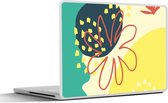 Laptop sticker - 14 inch - Zomer - Bloem - Pastel - 32x5x23x5cm - Laptopstickers - Laptop skin - Cover