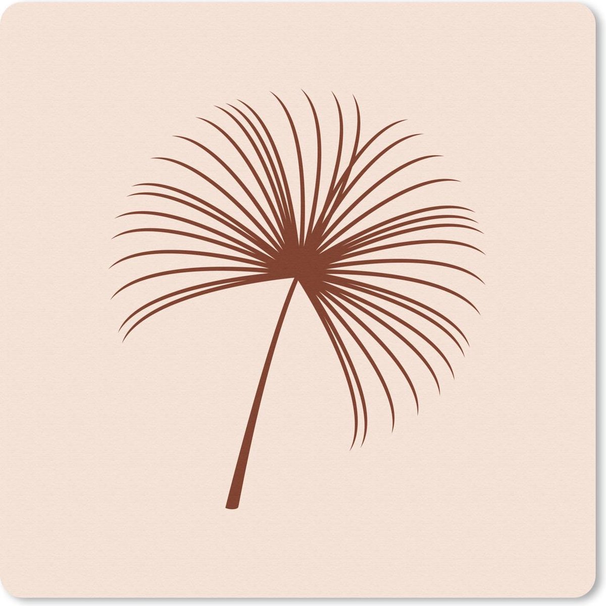 Muismat 30x30 cm - Mousepad Zomer - Plant - Pastel - Muismatten