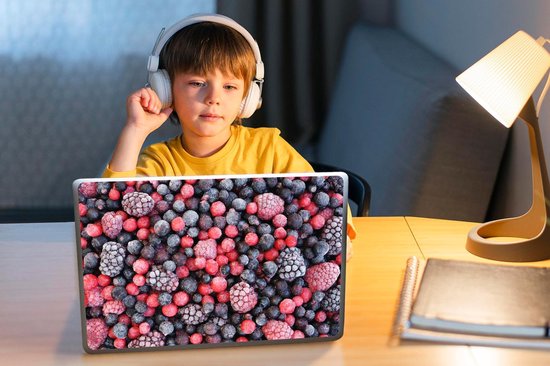Autocollant pour ordinateur portable - 10,1 pouces - Fruits - Baies - Crème glacée - 25x18cm - Autocollants pour ordinateur portable - Peau pour ordinateur portable - Couverture