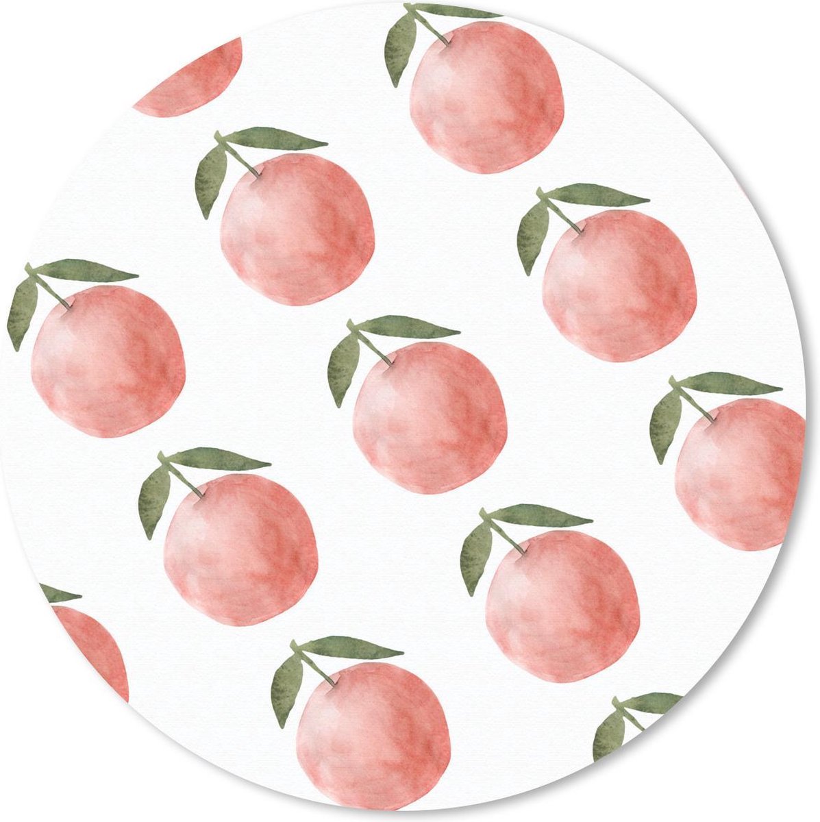 Muismat rond 20x20 cm - Mousepad Appels - Waterverf - Patronen - Ronde muismatten