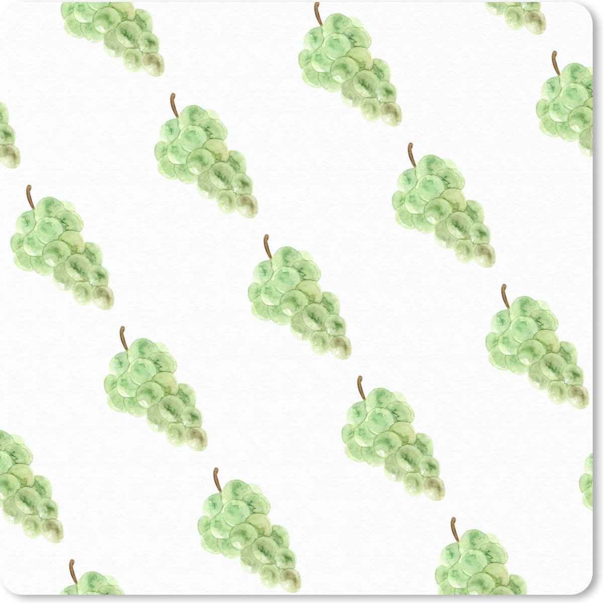 Muismat 20x20 cm - Mousepad Druiven - Waterverf - Patronen - Muismatten