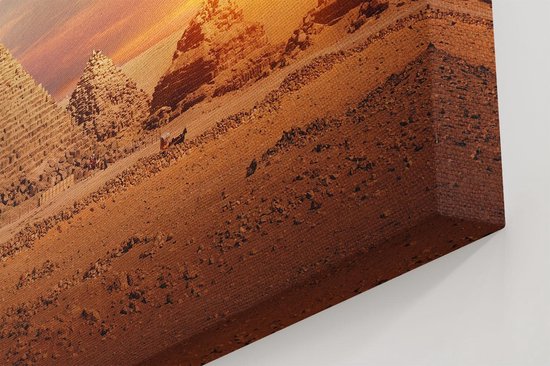 Artaza - Peinture sur toile - Pyramides égyptiennes dans le désert - 60x30 - Photo sur toile - Impression sur toile